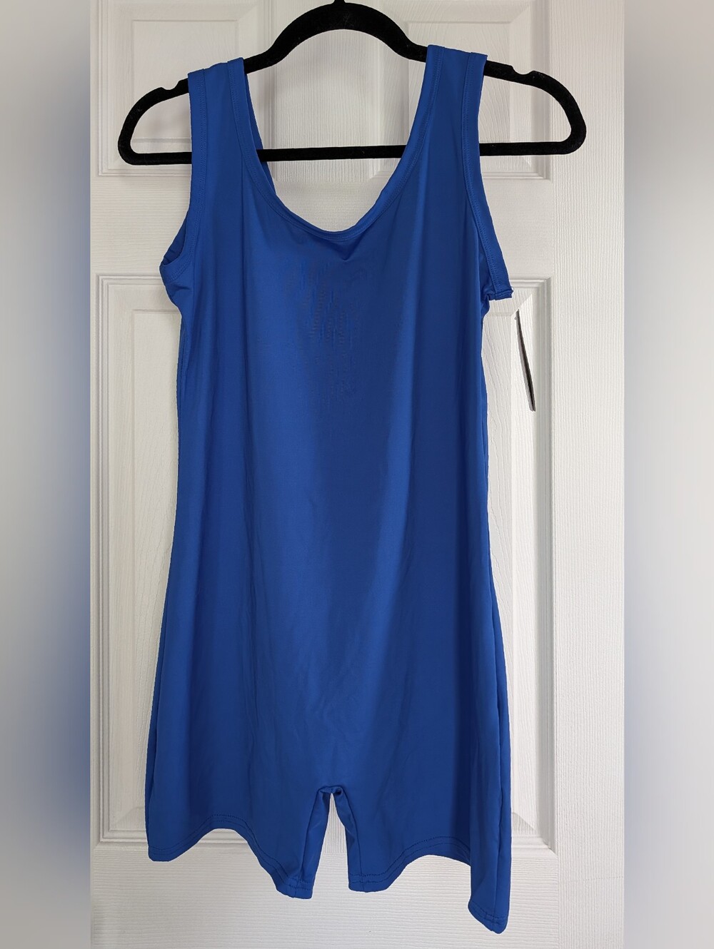 NWT Amilia Sleeveless Vibrant Blue Tank & Short Romper Bodysuit One Piece  Large